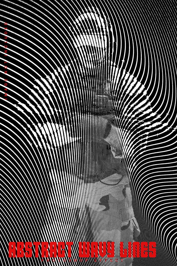 PSD abstract wavy line effect