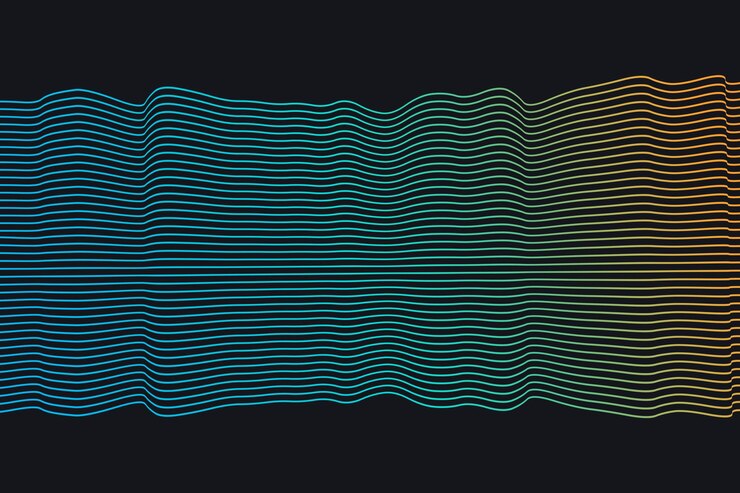 PSD abstract wavy lines with gradient color