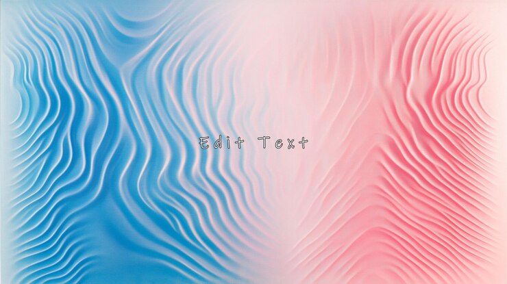 PSD abstract wavy pastel pink and blue background