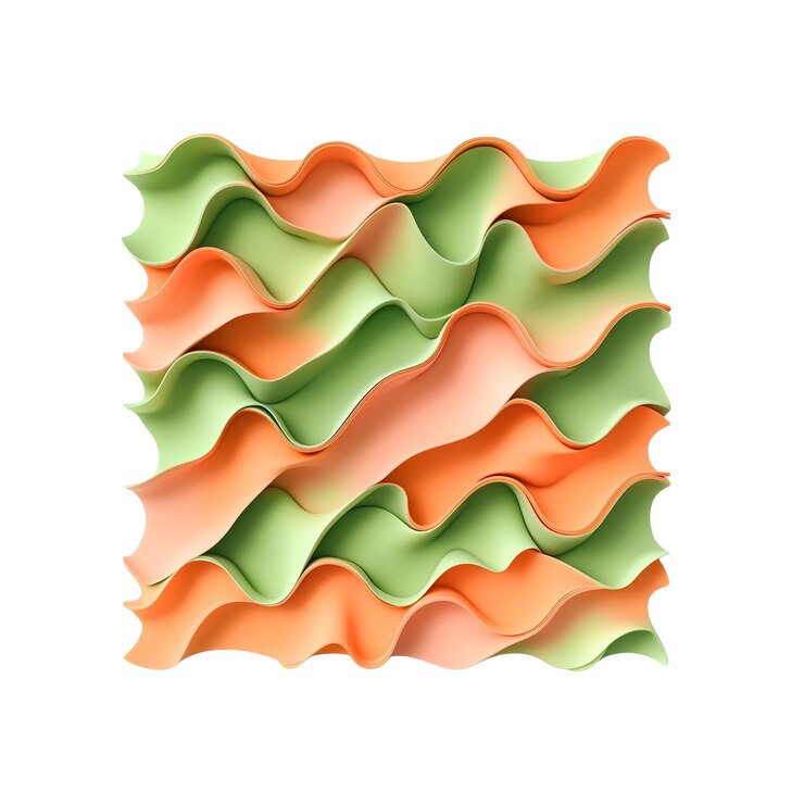 PSD abstract wellenmuster in pastell-orange und grün