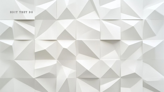 Abstract white geometric pattern with triangular shapes creating a textured surface