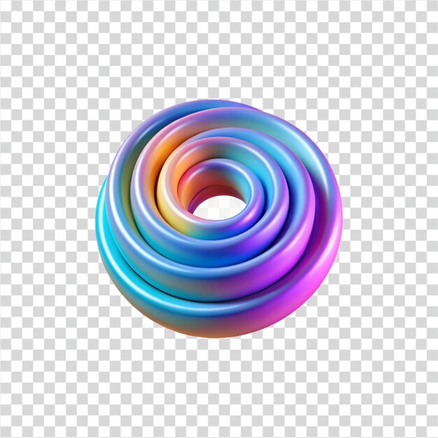 Abstract Wirbelnd Regenbogen-Gradientenringe 3D-Render