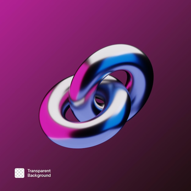 Abstract Y2K 3D-Illustration PNG-Vorlage