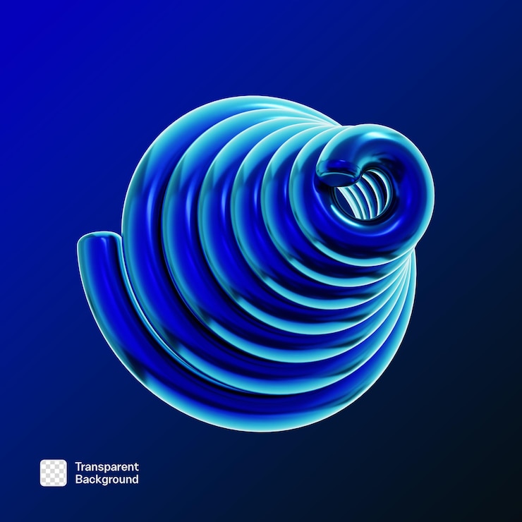 PSD abstract y2k geometric shape 3d icon png template