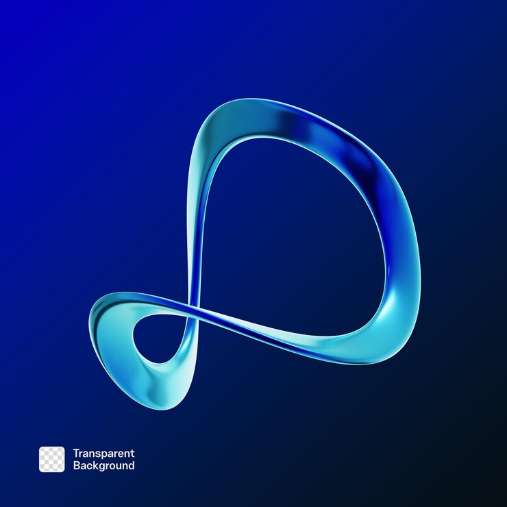 PSD abstract y2k geometric shape 3d icon png template