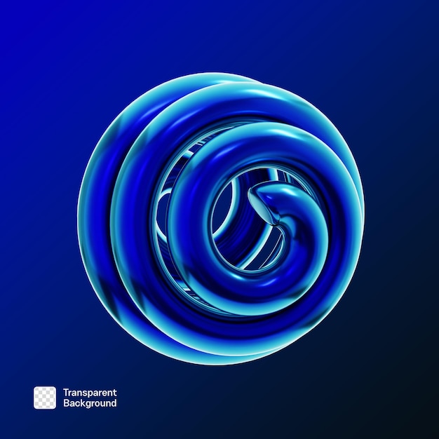 Abstract Y2K Geometrische Form 3D-Ikonen PNG-Vorlage