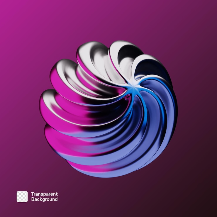 PSD abstract y2k illustrazione 3d modello png