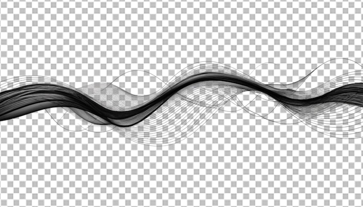 PSD abstracta línea de onda negra simple movimiento atemporal