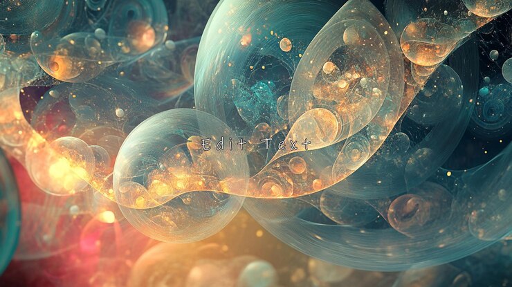 PSD abstracta nebulosa giratoria con orbes brillantes y polvo cósmico