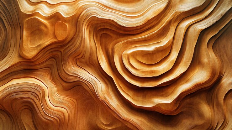 PSD abstracta textura de grano de madera fluyendo patrones orgánicos cálidos tonos dorados
