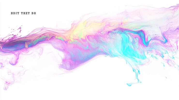 PSD abstracta tinta pastel girando en el agua aislada sobre un fondo blanco