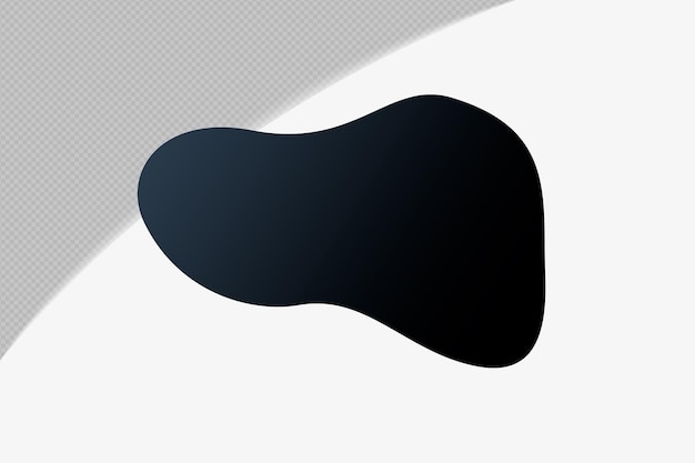Abstraction de la forme transparente de l'élément de gradient avec le mirage noir de minuit modèle de couleur psd png conception