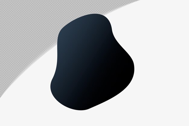 Abstraction de la forme transparente de l'élément de gradient avec le mirage noir de minuit modèle de couleur psd png conception
