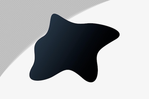Abstraction de la forme transparente de l'élément de gradient avec le mirage noir de minuit modèle de couleur psd png conception