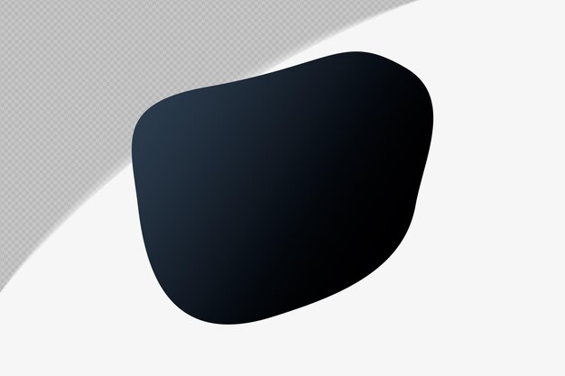 Abstraction de la forme transparente de l'élément de gradient avec le mirage noir de minuit modèle de couleur psd png conception