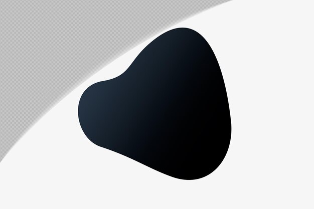 Abstraction de la forme transparente de l'élément de gradient avec le mirage noir de minuit modèle de couleur psd png conception