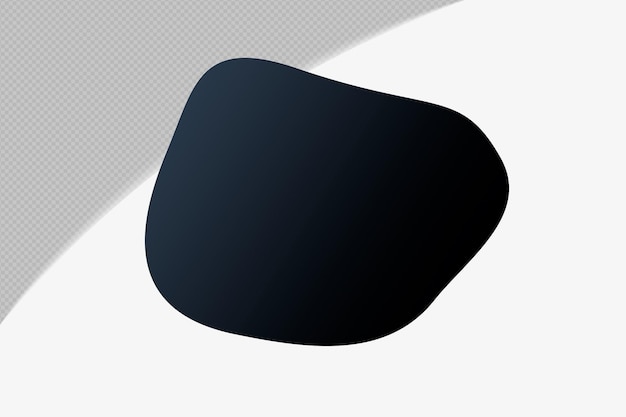 Abstraction de la forme transparente de l'élément de gradient avec le mirage noir de minuit modèle de couleur psd png conception