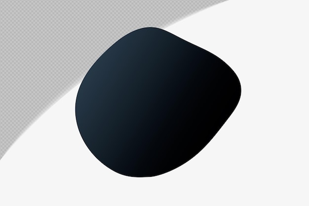 Abstraction de la forme transparente de l'élément de gradient avec le mirage noir de minuit modèle de couleur psd png conception
