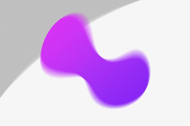Abstraction de la forme transparente Mesh Grainy Blur Elément de gradient avec modèle de couleur violette design psd png