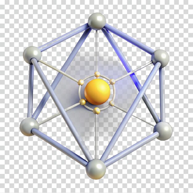 Abstraction Visualisation de la structure moléculaire en 3D de la géométrie octaédrique