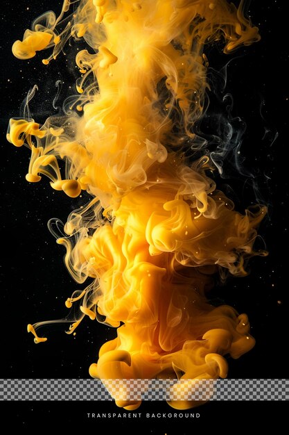 PSD abstracto 3d amarillo explosión de humo