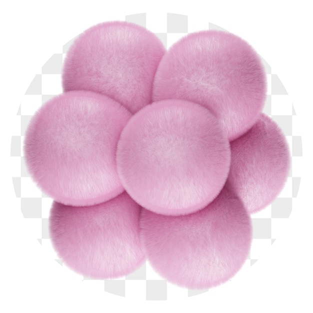 Abstracto en 3D de color rosa esponjoso