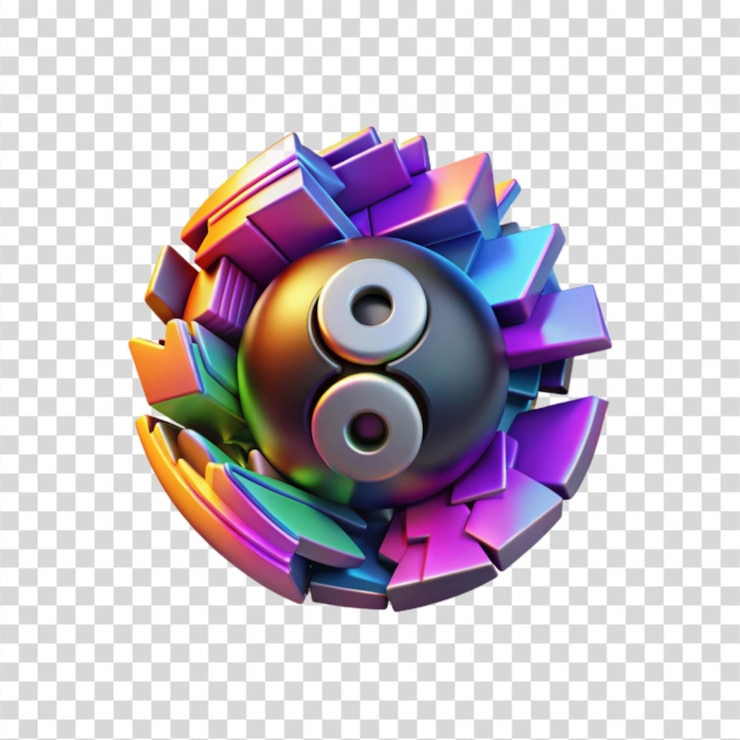 PSD abstracto 3d del orbe yin yang