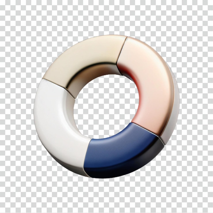 PSD abstracto anillo 3d elemento de diseño circular multicolor