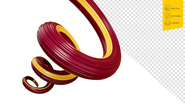 Abstracto de la bandera de sri lanka cinta en espiral trazo de pincel retorcido para el día de la independencia ilustración 3d