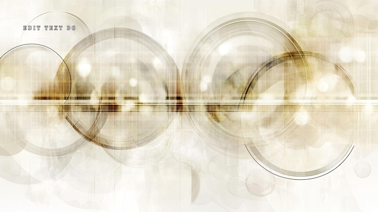 PSD abstracto círculos beige y dorado líneas y luces fondo