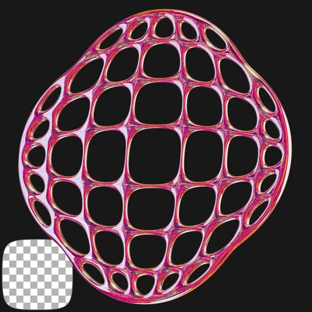 Abstracto cuadrícula esférica 3D con celdas de morfinación