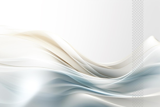 PSD abstracto curvas de ondas brillantes en un fondo transparente