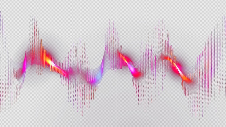 PSD abstracto diseño de ondas de sonido del ecualizador de ecualización digital