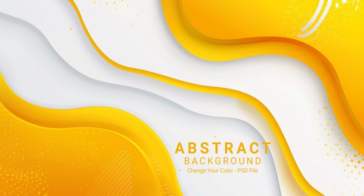 PSD abstracto diseño de presentación vectorial de fondo amarillo y blanco plantilla estética de luz moderna