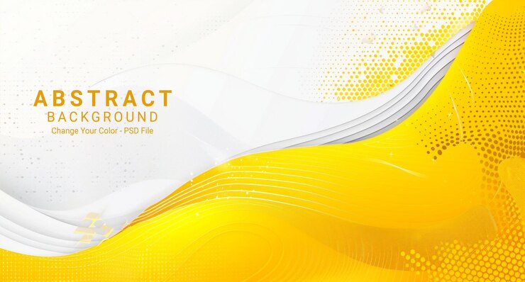 PSD abstracto diseño de presentación vectorial de fondo amarillo y blanco plantilla estética de luz moderna
