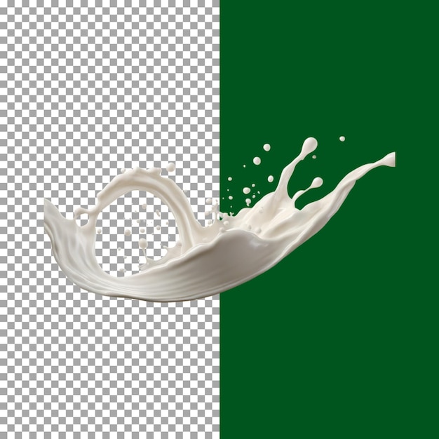 Abstracto Diseño de salpicaduras de leche para alimentos y bebidas png en fondo transparente png psd