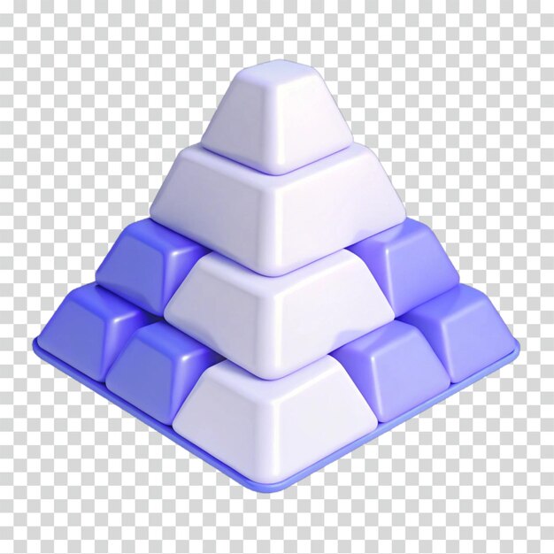 Abstracto Estructura de pirámide 3D Bloques de diseño geométrico Patrón de color