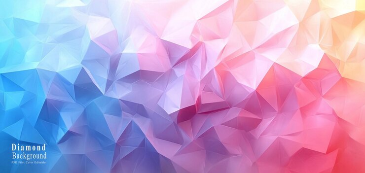 PSD abstracto bajo fondo poli con gradiente de colores pastel ilustración vectorial arco iris poligonal