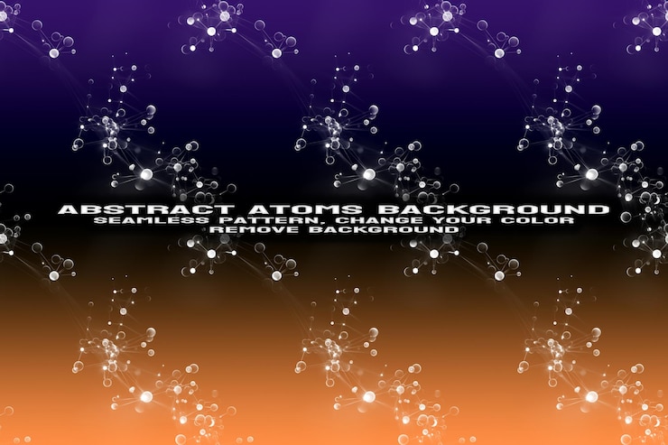 PSD abstracto de fondo texturizado con molécula editable y patrón atómico en formato psd