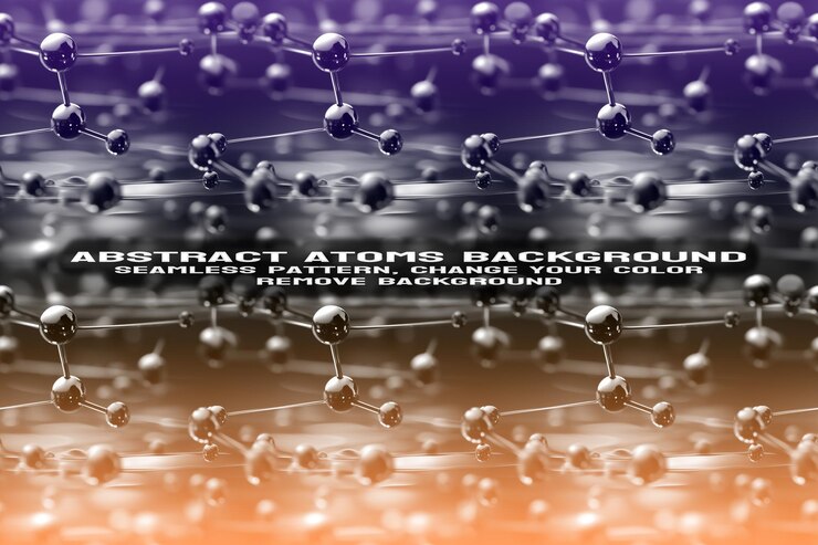 PSD abstracto de fondo texturizado con molécula editable y patrón atómico en formato psd