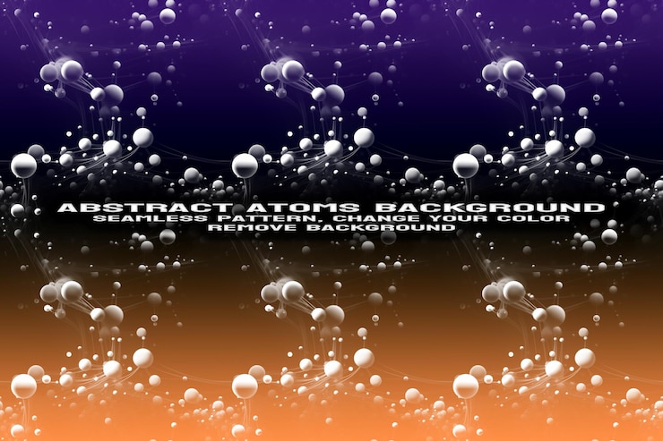 PSD abstracto de fondo texturizado con molécula editable y patrón atómico en formato psd