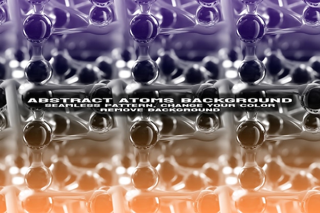 Abstracto de fondo texturizado con molécula editable y patrón atómico en formato PSD