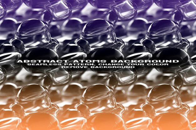 Abstracto de fondo texturizado con molécula editable y patrón atómico en formato PSD