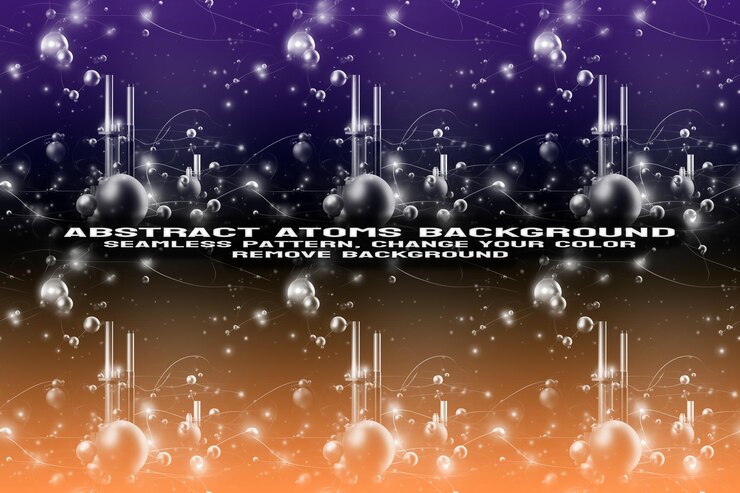 PSD abstracto de fondo texturizado con molécula editable y patrón atómico en formato psd