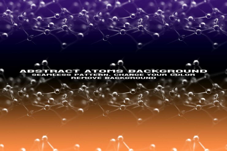 PSD abstracto de fondo texturizado con molécula editable y patrón atómico en formato psd