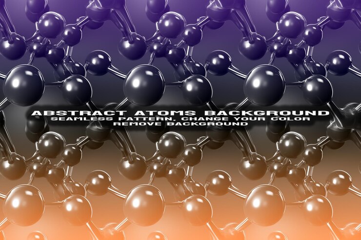 PSD abstracto de fondo texturizado con molécula editable y patrón atómico en formato psd
