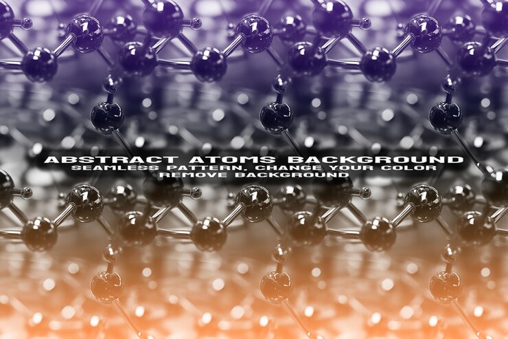 PSD abstracto de fondo texturizado con molécula editable y patrón atómico en formato psd