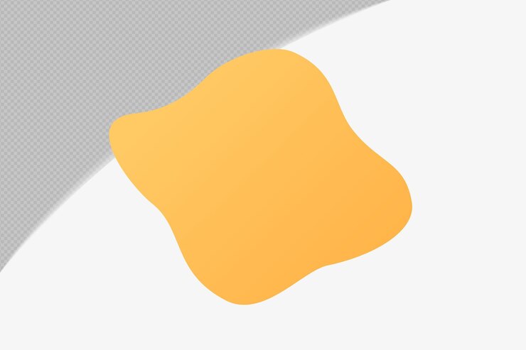 PSD abstracto forma transparente elemento con color amarillo suave plantilla de color psd diseño png