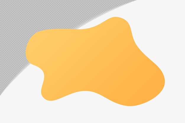 PSD abstracto forma transparente elemento com cor amarela suave template de cor psd stock png design
