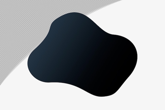 PSD abstracto forma transparente elemento de gradiente com miragem negra da meia-noite modelo de cor psd png design
